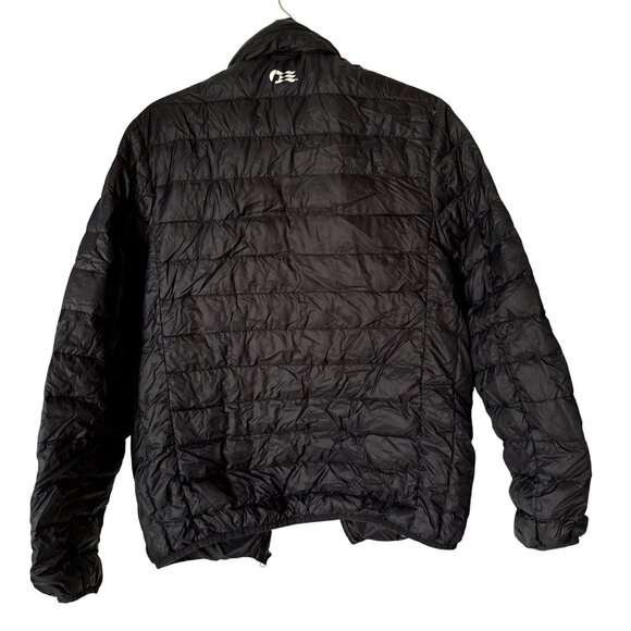 Packable Black Down Jacket MenS MediumLightweight Nylon & Down Warm Outerwear - Picture 2 of 9